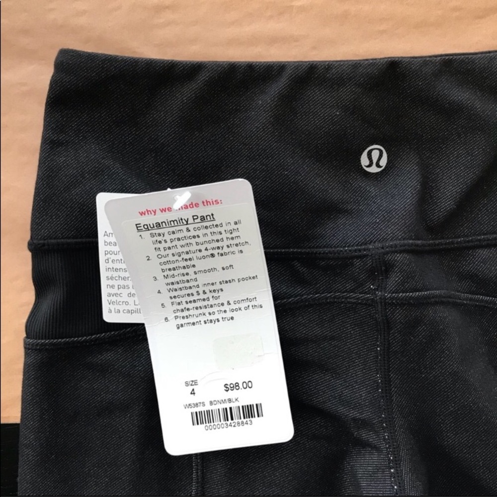 NWT Lululemon Equanimity Pant - Denim/legging